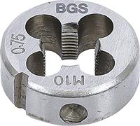 BGS M10 x 0,75 x 25 mm | Ecrou fileté en acier à outils (GCr15) | Hexagonal | Poli | Argent