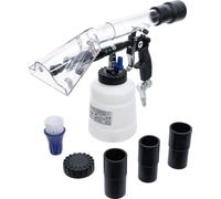 BGS Pistolet de nettoyage à air comprimé avec embout de brosse et d'aspiration 7 pièces - 70150