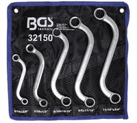 BGS S Forme Double Anneau Clé Kit 3/8 " - 3/4 " En Taille Pouces 5- Pièces 32150