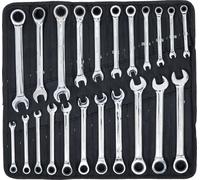 BGS technic 30010 22-pièces - Jeu de clés mixtes à cliquet - argent