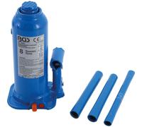 BGS technic 9884 - Cric hydraulique de 8 t pour bouteilles - bleu