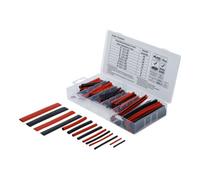 BGS technic - Assortiment de gaines rétractables 9404 - rouges/noires, 150 pièces