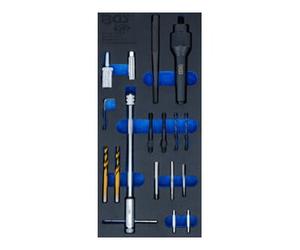 BGS technic BGS Insert de servante d'atelier 1/3 : Kit de réparation de filets et de démontage de bougies de préchauffe M8 & M10 17 pièces Quantité:1