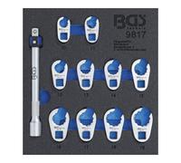 BGS technic BGS Insert de servante d'atelier 1/6 : Jeu de clés crowfoot à tuyauter 10 mm (3/8") 10 - 19 mm 11 pièces Quantité:1