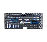 BGS technic BGS Insert en mousse pour art. 3312 : jeu de clés à douille, 6,3 mm (1/4") / 12,5 mm (1/2"), tailles en pouces, 78 pièces Quantité:1