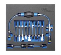 BGS 8819 | Insert kit de purge avec pompe d'amorçage basse pression diesel | pour Ford, PSA, Opel, Fiat, Rover, Land Rover, Renault, Mercedes-Benz | 12 pièces