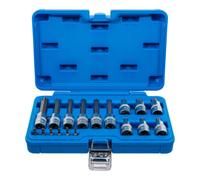 BGS technic – Jeu de douilles à embouts BGS 5174 – 6,3/12,5 mm – Profil T (Torx) percé – 18 pièces
