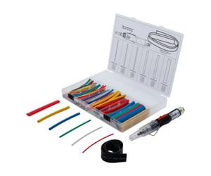 BGS technic BGS Mini chalumeau à gaz chaud avec assortiment de gaines thermorétractables en couleur avec allumage piézo 162 pcs. Quantité:1