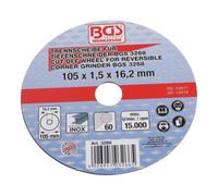 BGS technic Disque à couper pour art. 3268 Ø 105 x 1,5 x 16,2 mm BGS Quantité:1
