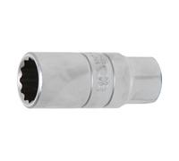 BGS technic Douille de bougie à retenue en caoutchouc douze pans 10 mm (3/8") 18 mm Kraftmann Quantité:1