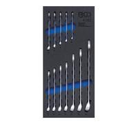 BGS 4082 | Insert de servante d'atelier 1/3 : Jeu de clés mixtes | 6-22 mm| 12 pièces