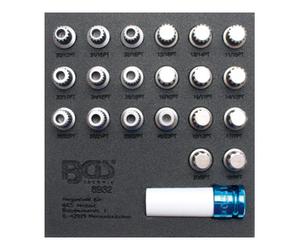 BGS technic Insert de servante d'atelier 1/6 : Jeu d’outils de réglage pour écrous de jantes pour BMW 21 pièces BGS Quantité:1