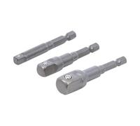 BGS technic Jeu d’adaptateurs pour visseuses Hexagone mâle 6,3 mm (1/4") Hexagone femelle 6,3 mm (1/4") / 10 mm (3/8") / 12,5 mm (1/2") 3 pièces BGS Quantité:1