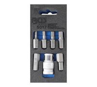 BGS technic Jeu d’embouts pour tournevis 10 mm (3/8") / six pans intérieurs 7 pièces Kraftmann Quantité:1
