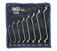 BGS 30306 | Jeu de clés à œil doubles | contre-coudées | 6 x 7 - 20 x 22 mm | 8 pièces