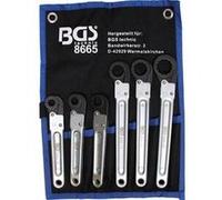 BGS 8665 - Jeu de clés à tuyauter à cliquet - 6 pièces
