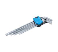 BGS 790 | Jeu de clés allen | extra longues | six pans intérieurs/six pans intérieurs à tête sphérique 1,5-10 mm | 9 pièces