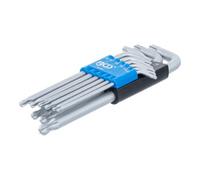 BGS technic Jeu de clés coudées BGS Profil T (pour TX) avec tête sphérique, T10 - T50, 9 pièces Quantité:1