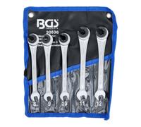 BGS technic Jeu de clés mixtes à cliquet ouvertes 5 pièces Kraftmann Quantité:1