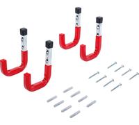 BGS TECHNIC Jeu de crochets muraux, 4 pièces, 88314