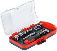 BGS TECHNIC Jeu de douilles à embout BGS DIY, avec cliquet à embout, 23 pièces