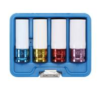 BGS technic Jeu de douilles de puissance 12,5 mm (1/2") avec protection 17/19/21/22 mm 4 pièces