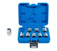 BGS technic KG Jeu de douilles BGS 6425 profil E, 12,5 mm (1/2") E10–E24, 9 pièces