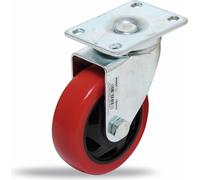 BGS TECHNIC Roulette pivotante, rouge/noire, Ø 100 mm