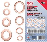 BGS8132 Bague De Tenue Assortiment 75PZ. En Cuivre Mésures Métriques COD.BGS8132