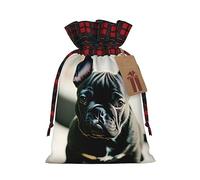 Bgshjvf Adorable sac cadeau en lin avec bouledogue français, cordon de serrage, différentes tailles pour offrir et décorer