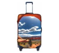 BGSHJVF Arches National Park Impression Standard Housse de Valise Élastique, Protection de Bagage avec Motifs Uniques, Convient pour Valise de 45,7 à 81,3 cm, Blanc/Jardin Opulent, Medium, blanc