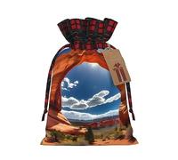 Bgshjvf Arcs Parc National - Impression Standard Noël Cordon de serrage Lin Sac Cadeau, Sacs cadeaux Plusieurs tailles à offrir et à décorer