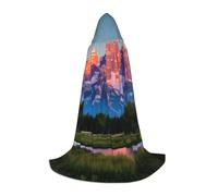 BGSHJVF Cape à capuche imprimée parc national de Grand Teton pour homme, magicien, vampire et Halloween, pour jeux de rôle et fêtes