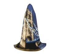 BGSHJVF Cape à capuche imprimée Tower Bridge In London pour homme, magicien, vampire et Halloween, pour jeux de rôle et fêtes