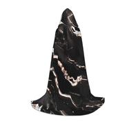 BGSHJVF Cape à capuche pour homme, magicien, vampire et Halloween, pour jeux de rôle et fêtes Noir/or rose