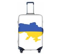 BGSHJVF Housse de valise élastique avec drapeau de l'Ukraine, protection des bagages avec motifs uniques, convient aux valises de 45,7 à 81,3 cm, blanc/jardin opulent, L