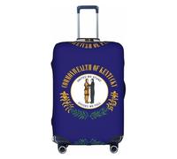 BGSHJVF Housse de valise élastique avec drapeau du Kentucky - Protection des bagages avec motifs uniques - Convient aux valises de 45,7 à 81,3 cm, blanc/jardin opulent, s