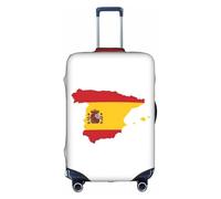 BGSHJVF Housse de valise élastique avec drapeau espagnol, protection de bagage avec motifs uniques, convient pour valise de 45,7 à 81,3 cm, blanc/jardin opulent, taille L, blanc/jardin opulent, L