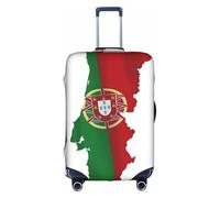 BGSHJVF Housse de valise élastique avec drapeau portugais - Protection de bagage avec motifs uniques - Convient aux valises de 45,7 à 81,3 cm, blanc/jardin opulent, xl