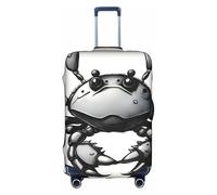 BGSHJVF Housse de valise élastique avec imprimé crabe de dessin animé, protection de bagage avec motifs uniques, convient aux valises de 45,7 à 81,3 cm, blanc/jardin opulent, L