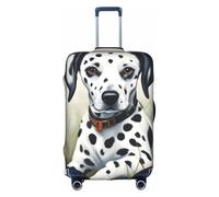BGSHJVF Housse de valise élastique avec imprimé dalmatien, protection de bagage avec motifs uniques, convient aux valises de 45,7 à 81,3 cm, blanc/jardin opulent, s