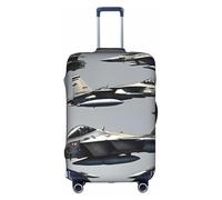BGSHJVF Housse de valise élastique avec imprimé jet d'avion, protection de bagage avec motifs uniques, convient aux valises de 45,7 à 81,3 cm, blanc/jardin opulent, s