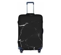 BGSHJVF Housse de valise élastique avec imprimé marbre noir, protection de bagage avec motifs uniques, convient pour les valises de 45,7 à 81,3 cm, blanc/jardin opulent, taille XL, blanc/jardin
