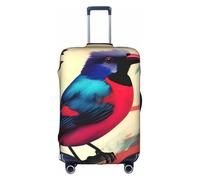 BGSHJVF Housse de valise élastique avec imprimé oiseau, protection de bagage avec motifs uniques, convient aux valises de 45,7 à 81,3 cm, blanc/jardin opulent, xl