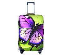 BGSHJVF Housse de valise élastique avec imprimé papillon - Protection de bagage avec motifs uniques - Convient aux valises de 45,7 à 81,3 cm, blanc/jardin opulent, xl