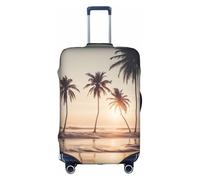 BGSHJVF Housse de valise élastique avec imprimé pigeon de dessin animé, protection de bagage avec motifs uniques, convient aux valises de 45,7 à 81,3 cm, blanc/jardin opulent, taille M, blanc/jardin