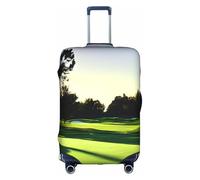 BGSHJVF Housse de valise élastique avec imprimé terrain de golf, protection de bagage avec motifs uniques, convient aux valises de 45,7 à 81,3 cm, blanc/jardin opulent, XL, blanc/jardin opulent, xl