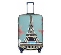 BGSHJVF Housse de valise élastique avec imprimé Tour Eiffel - Protection de bagage avec motifs uniques - Convient pour valise de 45,7 à 81,3 cm - Blanc/jardin opulent - Taille M, blanc/jardin opulent