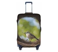 BGSHJVF Housse de valise élastique avec nid d'oiseau, protection de bagage avec motifs uniques, convient aux valises de 45,7 à 81,3 cm, blanc/jardin opulent, m