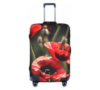 BGSHJVF Joli imprimé coquelicot rouge, housse de valise élastique, protection de bagage avec des motifs uniques, convient pour les valises de 45,7 à 81,3 cm, blanc/jardin opulent, XL, blanc/jardin